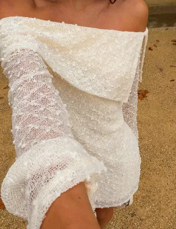 Rochie scurta SHEIN, crem