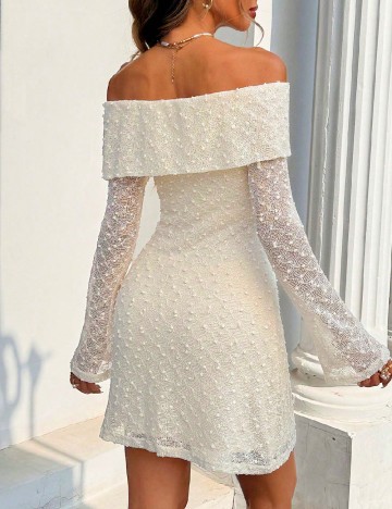 Rochie scurta SHEIN, crem