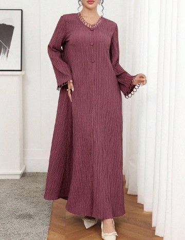 Rochie lunga SHEIN, roz pudra inchis
