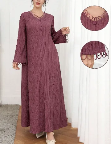 Rochie lunga SHEIN, roz pudra inchis