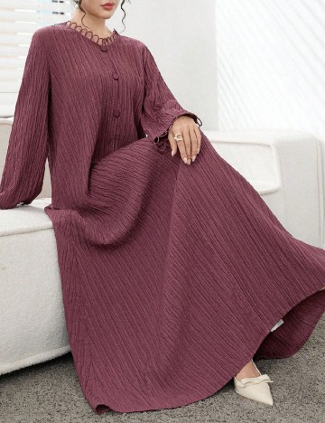 Rochie lunga SHEIN, roz pudra inchis