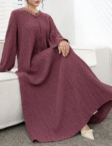 Rochie lunga SHEIN, roz pudra inchis