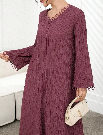 Rochie lunga SHEIN, roz pudra inchis