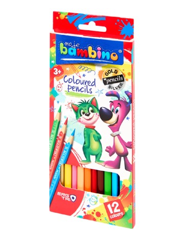 Set creioane colorate Bambino, mix culori