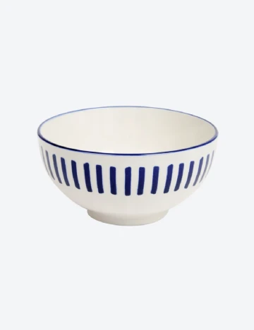 Bol ceramic, 300 ml KAPIMEX, alb/albastru