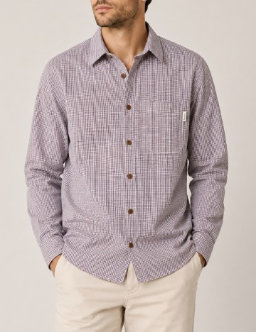 Camasa Pepe Jeans, gri/rosu