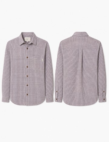 Camasa Pepe Jeans, gri/rosu