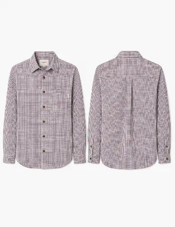 Camasa Pepe Jeans, gri/rosu