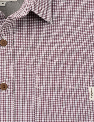 Camasa Pepe Jeans, gri/rosu