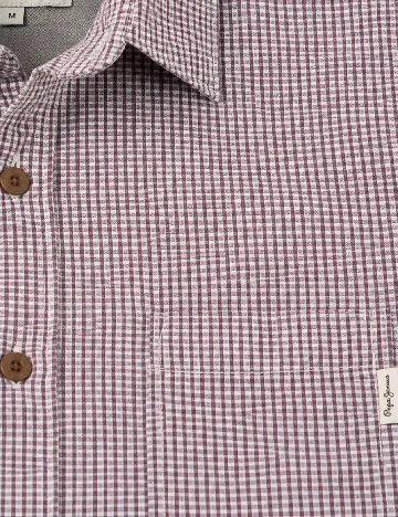 Camasa Pepe Jeans, gri/rosu