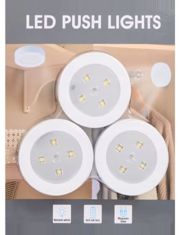 Set lampi LED 3 bucati ACTION, alb