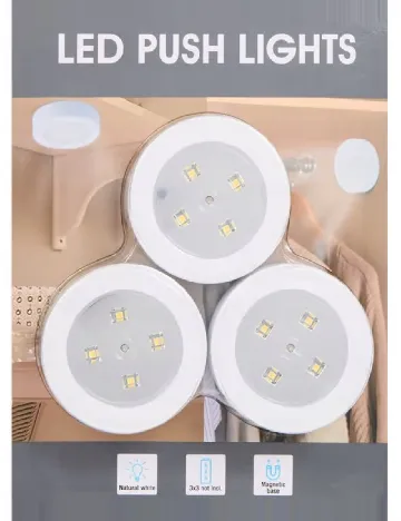 Set lampi LED 3 bucati ACTION, alb