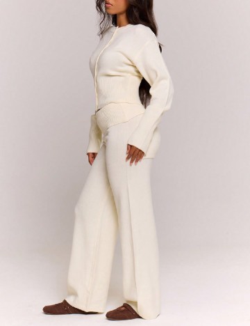 Pantaloni Musera, crem