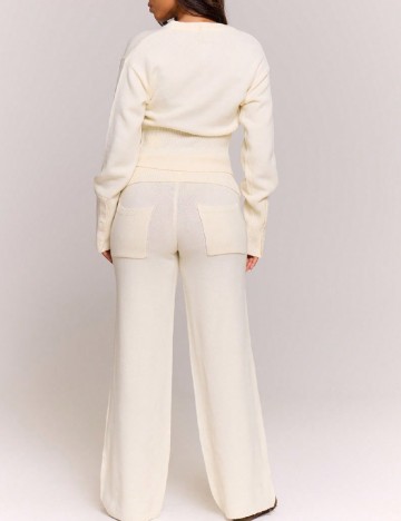 Pantaloni Musera, crem