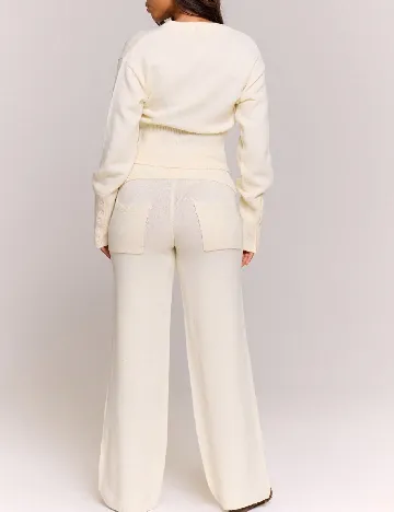 Pantaloni Musera, crem