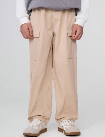 Pantaloni Shein Kids, crem