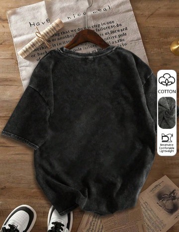 Tricou SHEIN CURVE, gri inchis