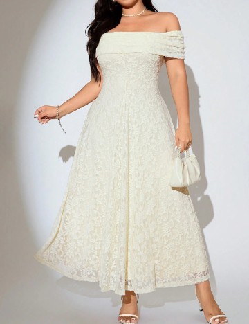 Rochie lunga SHEIN CURVE, crem