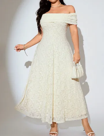 Rochie lunga SHEIN CURVE, crem
