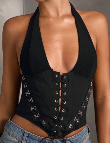 Top SHEIN, negru