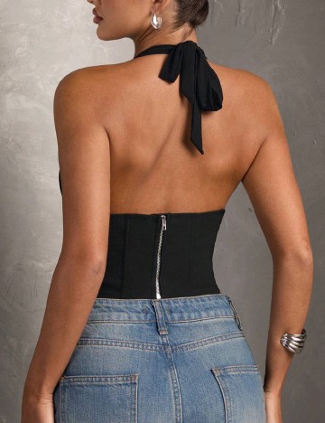 Top SHEIN, negru