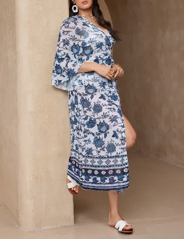 Kimono SHEIN CURVE, albastru