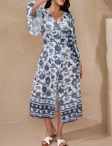 Kimono SHEIN CURVE, albastru