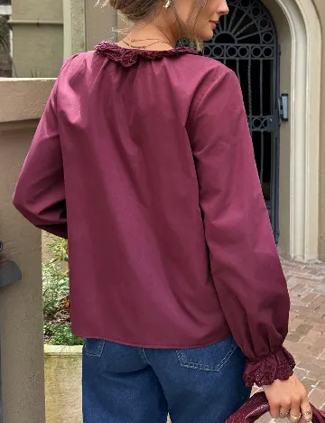 Bluza SHEIN, burgundy
