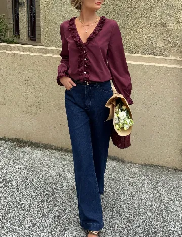 Bluza SHEIN, burgundy