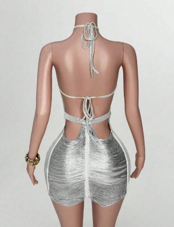 Rochie scurta SHEIN, argintiu