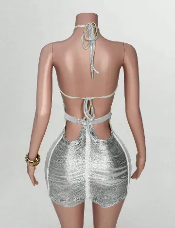 Rochie scurta SHEIN, argintiu