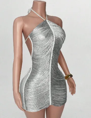 Rochie scurta SHEIN, argintiu