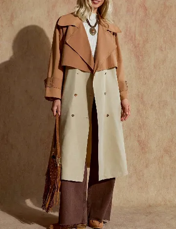 Trench SHEIN, maro/crem