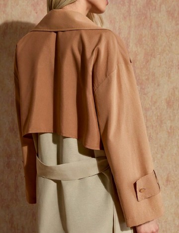 Trench SHEIN, maro/crem