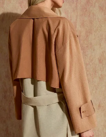 Trench SHEIN, maro/crem