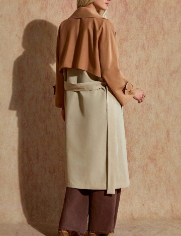 Trench SHEIN, maro/crem