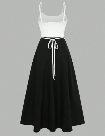 Rochie medie SHEIN, negru/alb