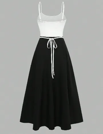 Rochie medie SHEIN, negru/alb