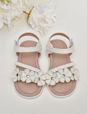 Sandale Shein Kids, alb