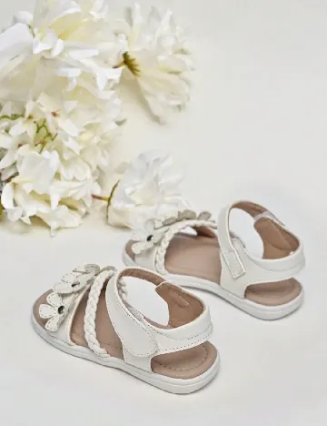Sandale Shein Kids, alb