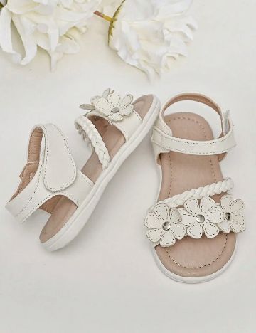 Sandale Shein Kids, alb