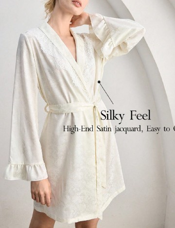 Rochie de noapte SHEIN, crem