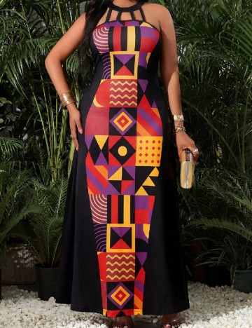 Rochie lunga SHEIN CURVE, mix culori