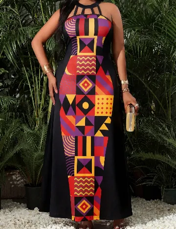 Rochie lunga SHEIN CURVE, mix culori
