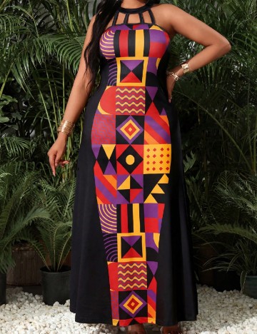 Rochie lunga SHEIN CURVE, mix culori