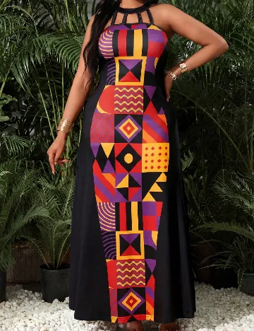 Rochie lunga SHEIN CURVE, mix culori