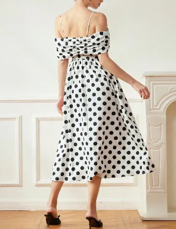 Rochie medie SHEIN, alb/negru