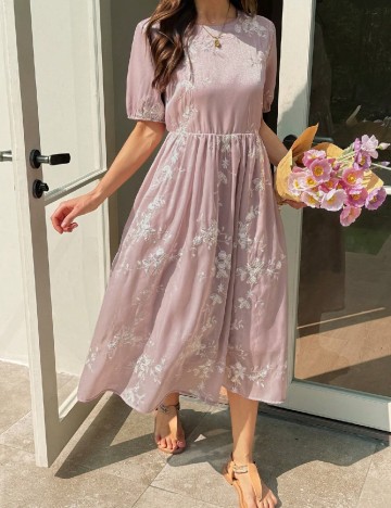 Rochie medie SHEIN, roz