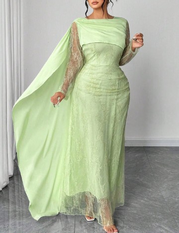 Rochie lunga SHEIN CURVE, verde