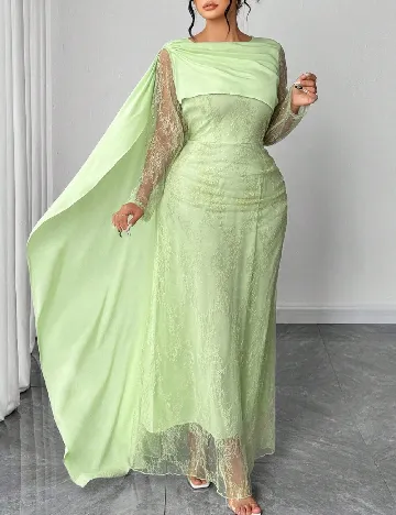 Rochie lunga SHEIN CURVE, verde